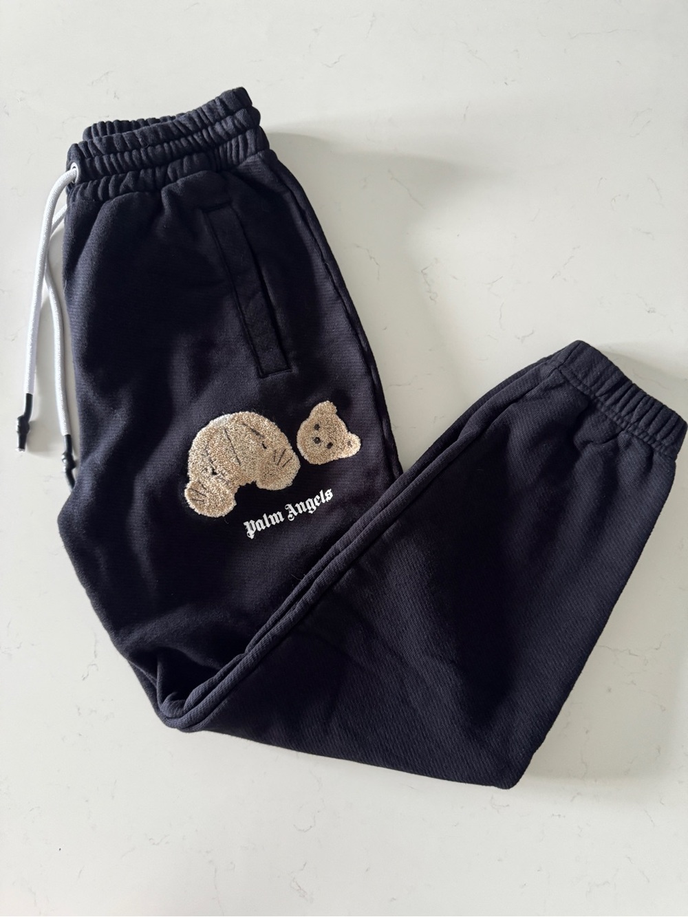 Palm Angels Teddy Bear Sweatpants Black Size S